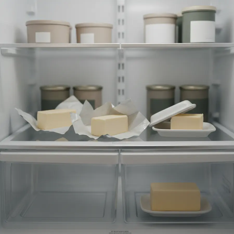Butter Haltbarkeit im Kühlschrank, ordentlich und sauber aufbewahrt